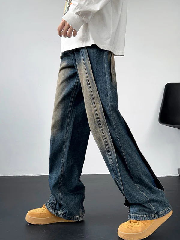 Men's Ombre Wash Loose Jeans - Image 8