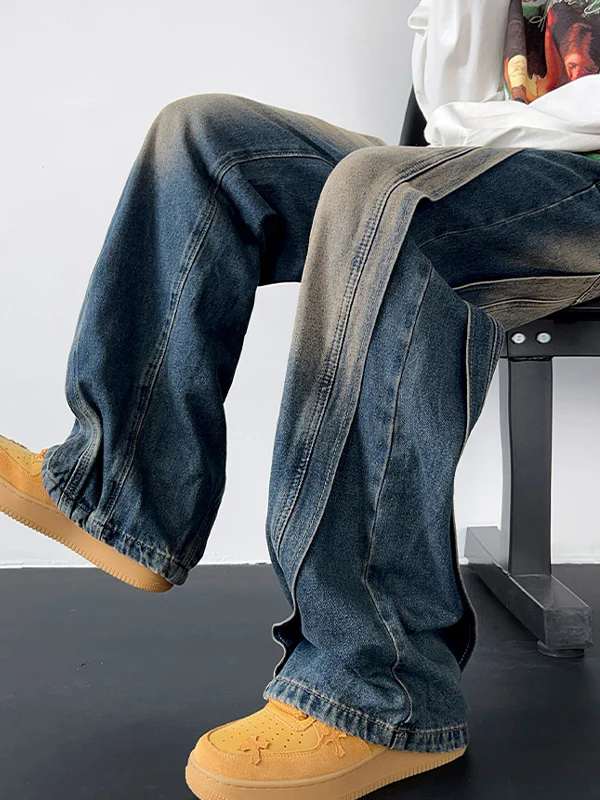 Men's Ombre Wash Loose Jeans - Image 9
