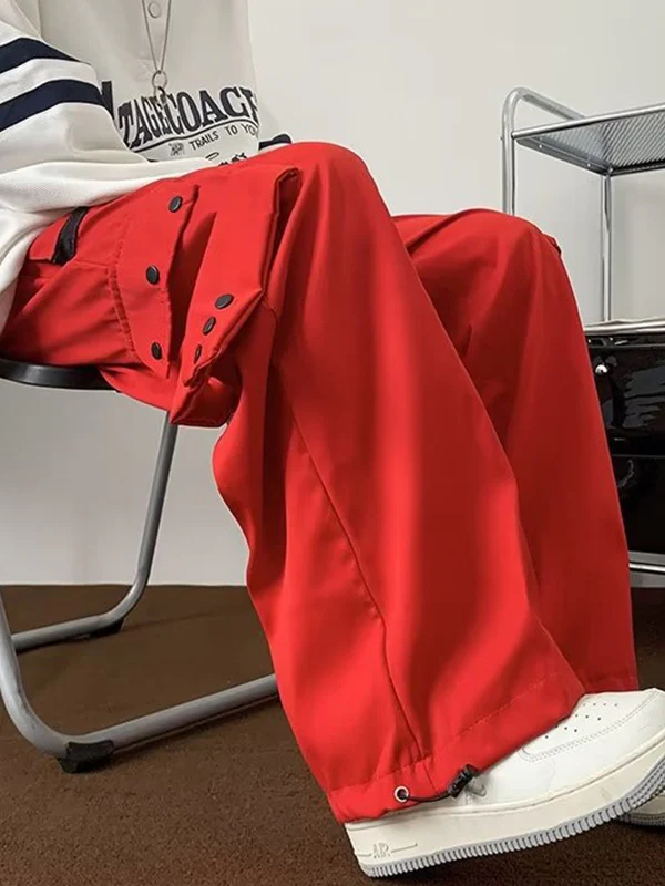 Men's Plain Casual Loose Cargo Pants - Image 10