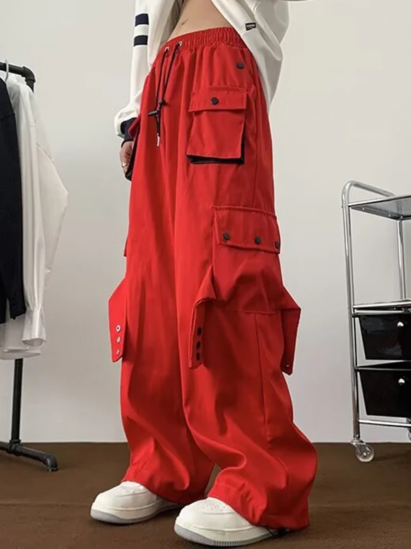 Men's Plain Casual Loose Cargo Pants - Image 12