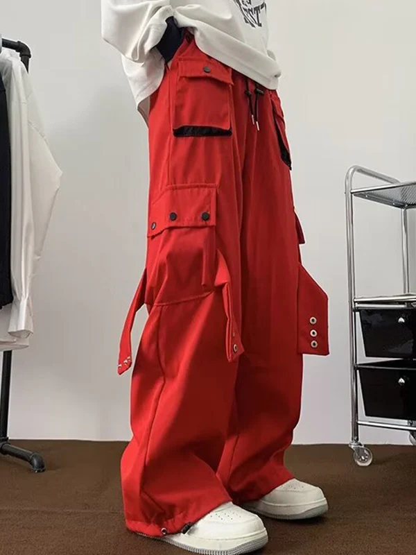 Men's Plain Casual Loose Cargo Pants - Image 13