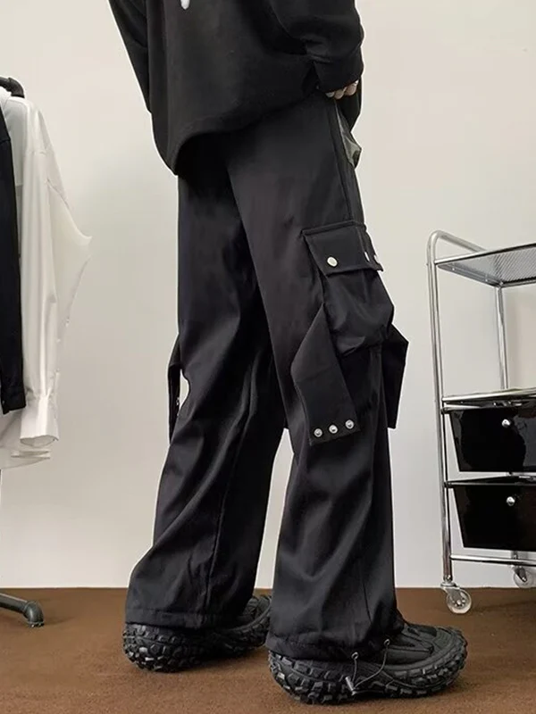 Men's Plain Casual Loose Cargo Pants - Image 14