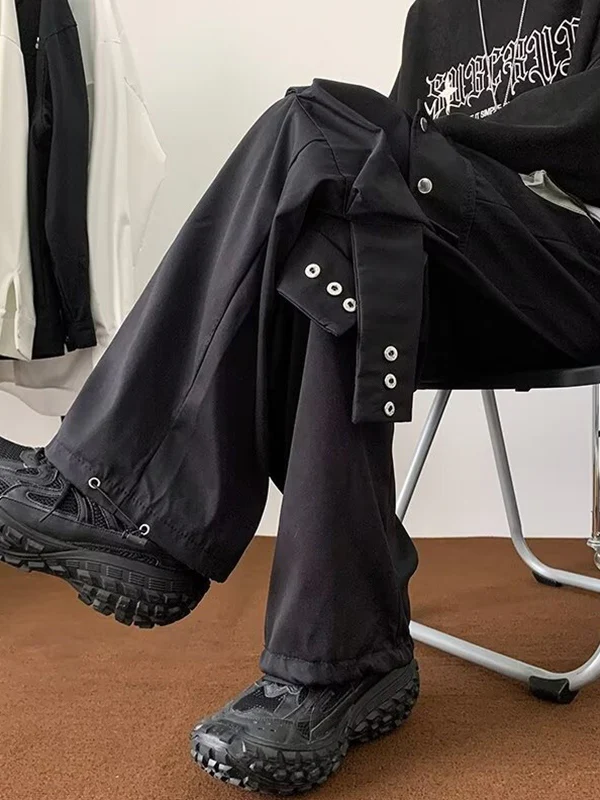 Men's Plain Casual Loose Cargo Pants - Image 7