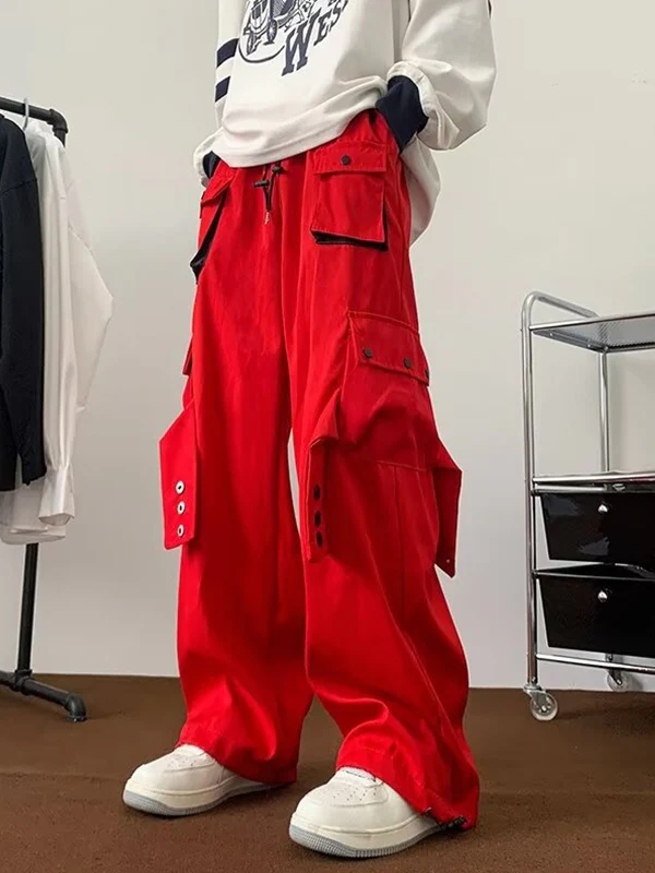Men's Plain Casual Loose Cargo Pants - Image 8