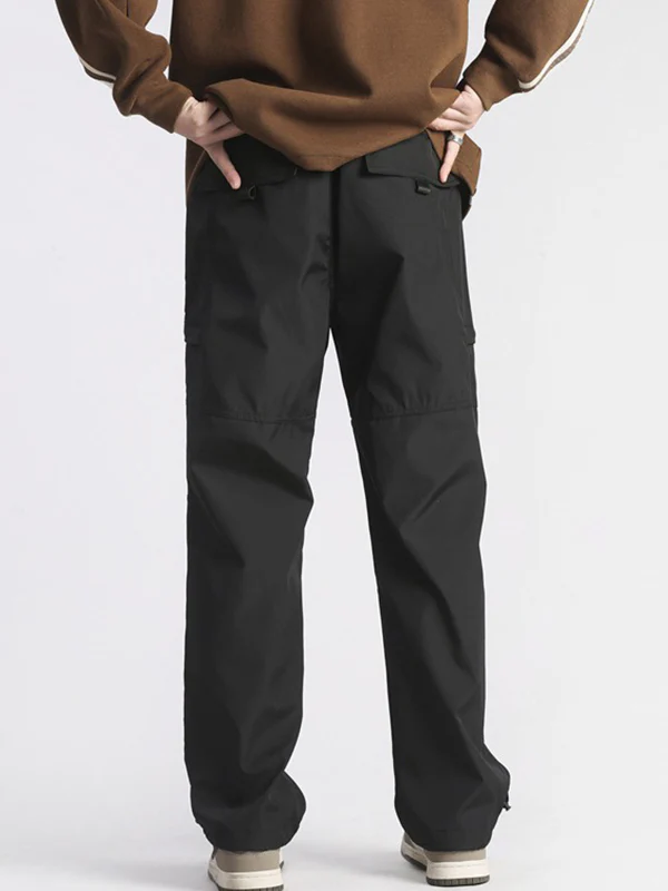 Men's Plain Casual Straight Cargo Pants - Image 10