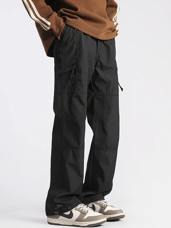 Men's Plain Casual Straight Cargo Pants - Image 13