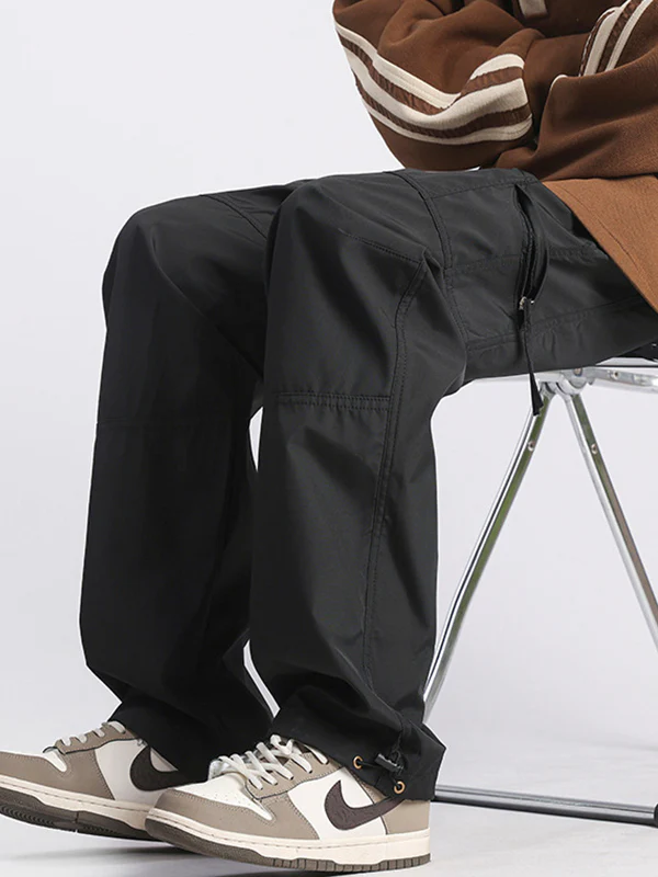 Men's Plain Casual Straight Cargo Pants - Image 14