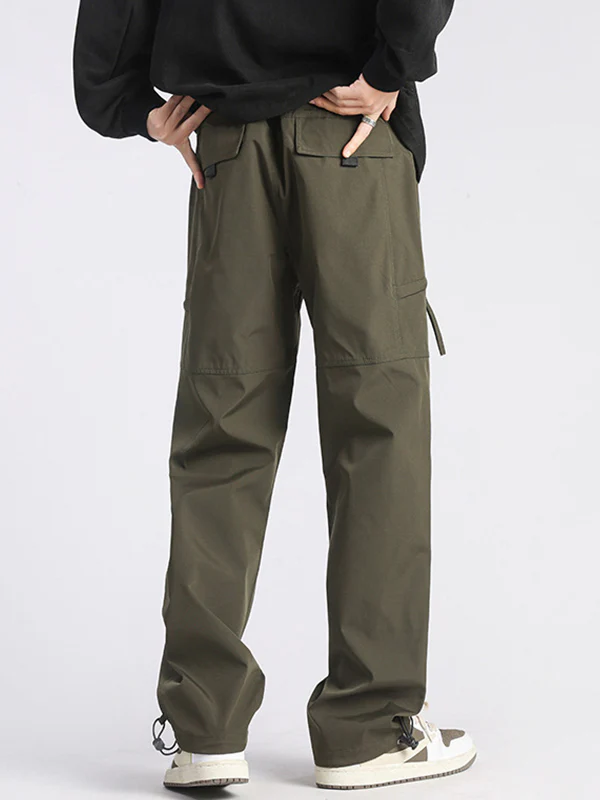 Men's Plain Casual Straight Cargo Pants - Image 3