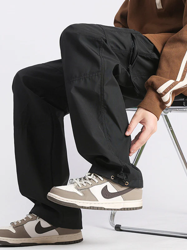 Men's Plain Casual Straight Cargo Pants - Image 6