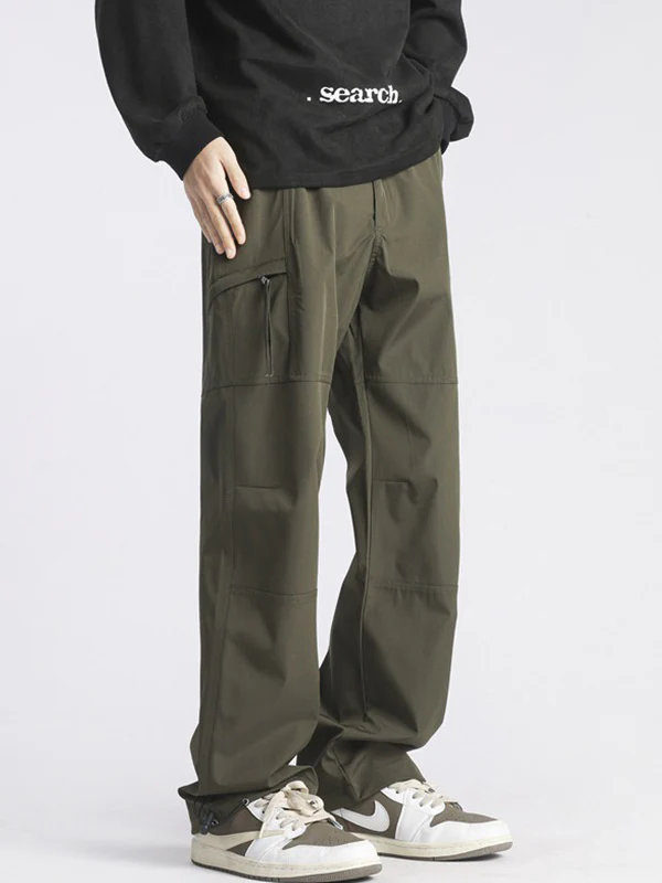 Men's Plain Casual Straight Cargo Pants - Image 7