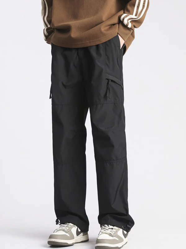Men's Plain Casual Straight Cargo Pants - Image 9