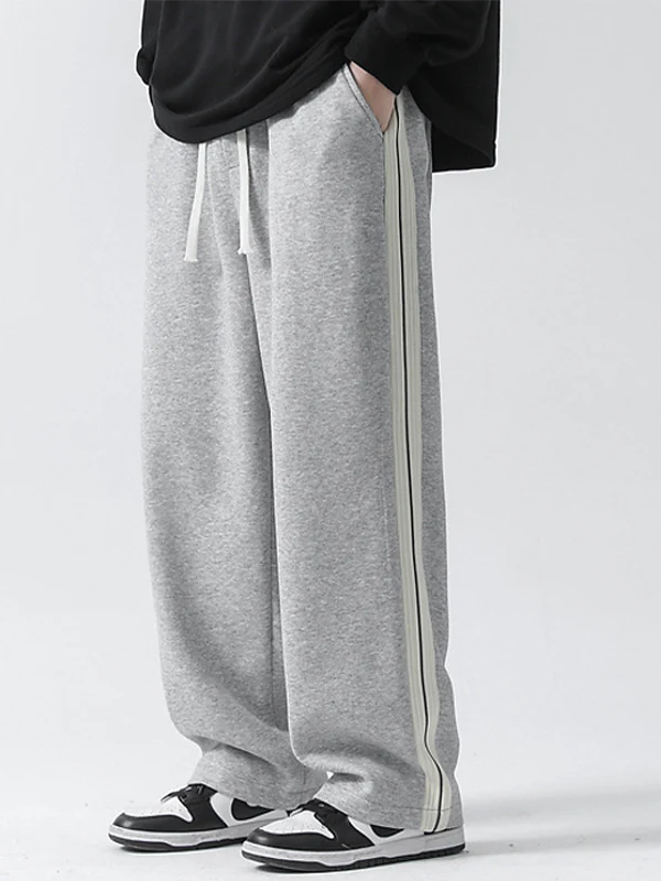 Men's Plain Loose Casual Straight Sweatpants - Image 4