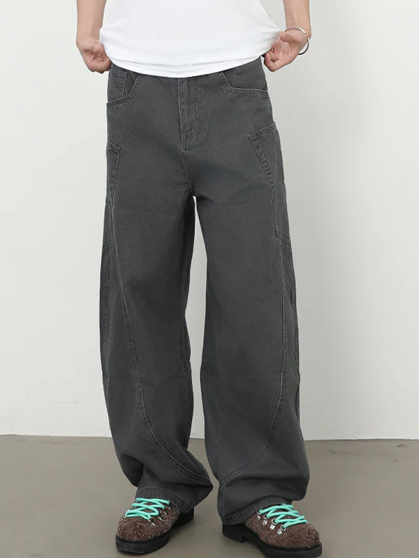 Men's Pocket Street Loose Jeans - Image 10