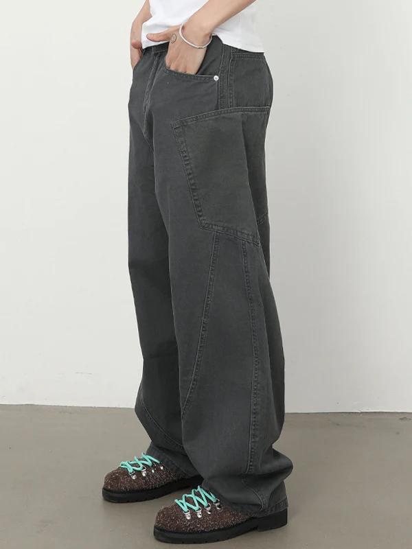 Men's Pocket Street Loose Jeans - Image 11