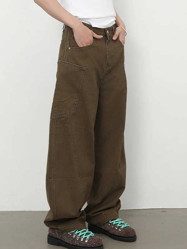 Men's Pocket Street Loose Jeans - Image 7