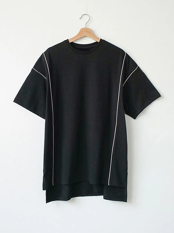 Men's Reflective Line Splice Half Sleeve Short Sleeve Tee - Image 4