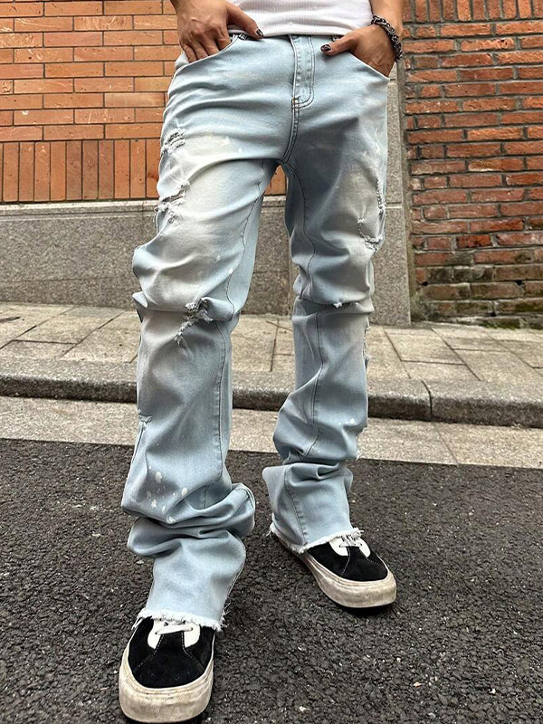 Men's Ripped Loose Jeans - Image 2
