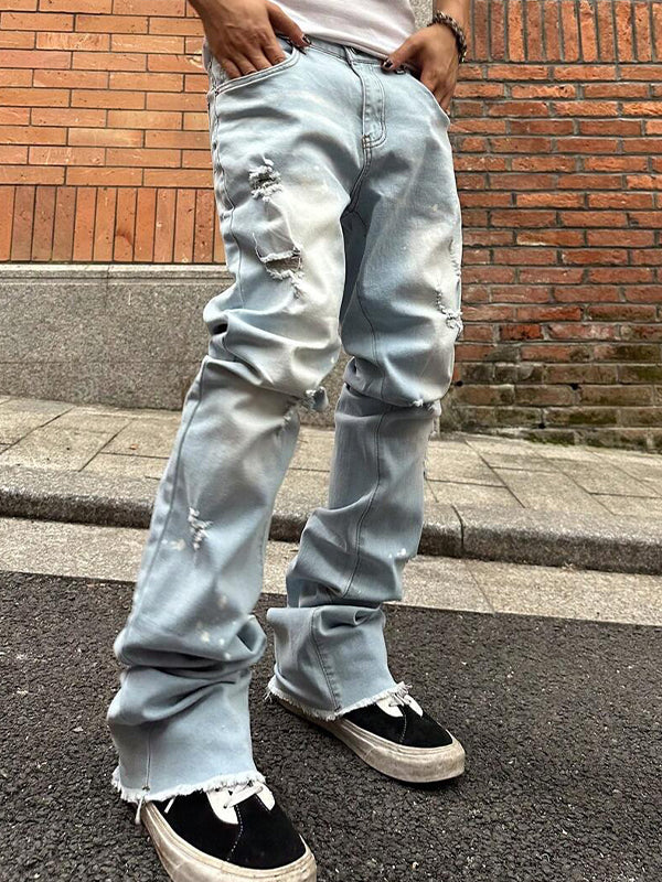 Men's Ripped Loose Jeans - Image 3