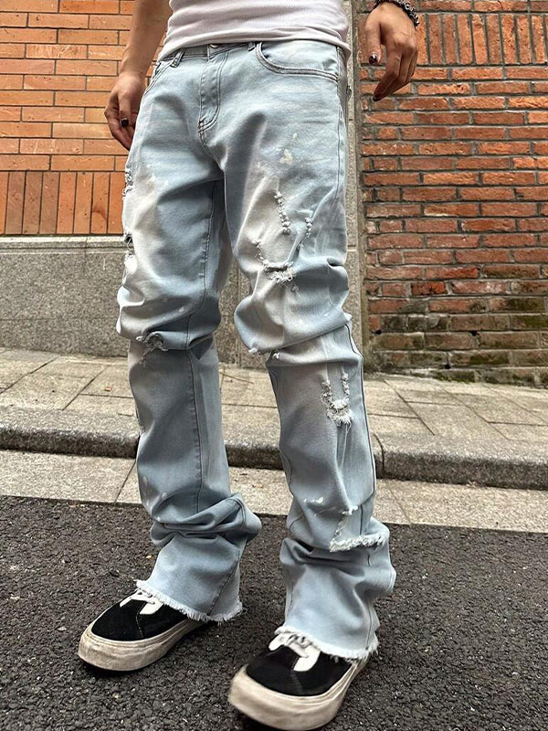 Men's Ripped Loose Jeans - Image 4