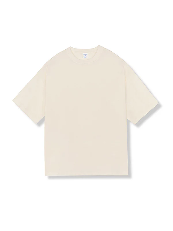 Men's Solid Color Oversized Short Sleeve Tee - Image 10