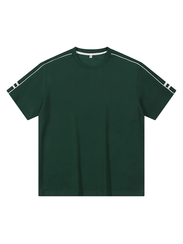 Men's Solid Color Oversized Short Sleeve Tee - Image 2