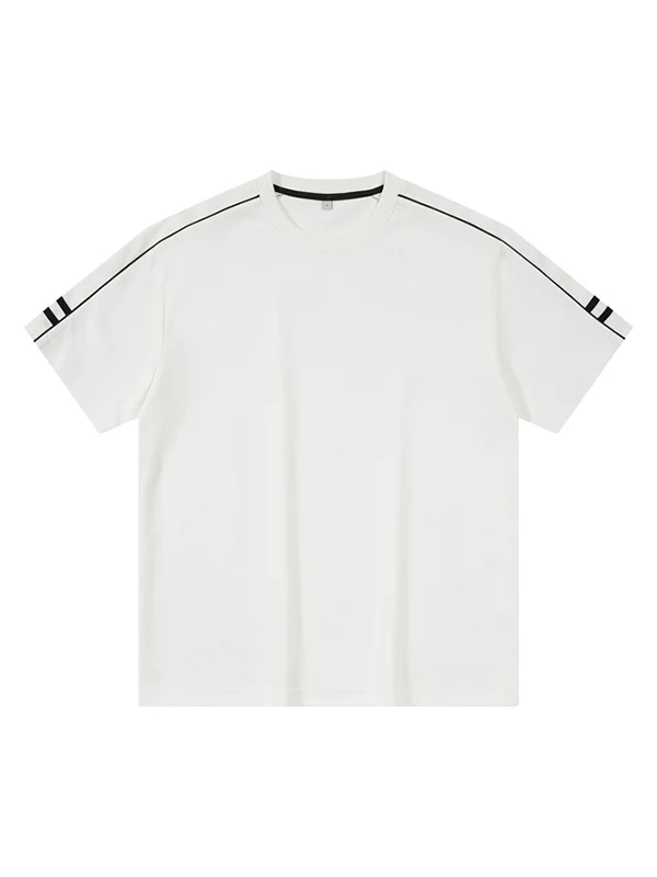 Men's Solid Color Oversized Short Sleeve Tee - Image 3