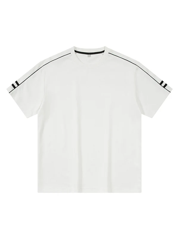 Men's Solid Color Oversized Short Sleeve Tee - Image 4