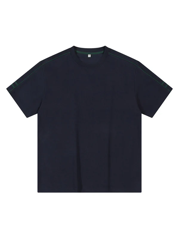 Men's Solid Color Oversized Short Sleeve Tee - Image 5