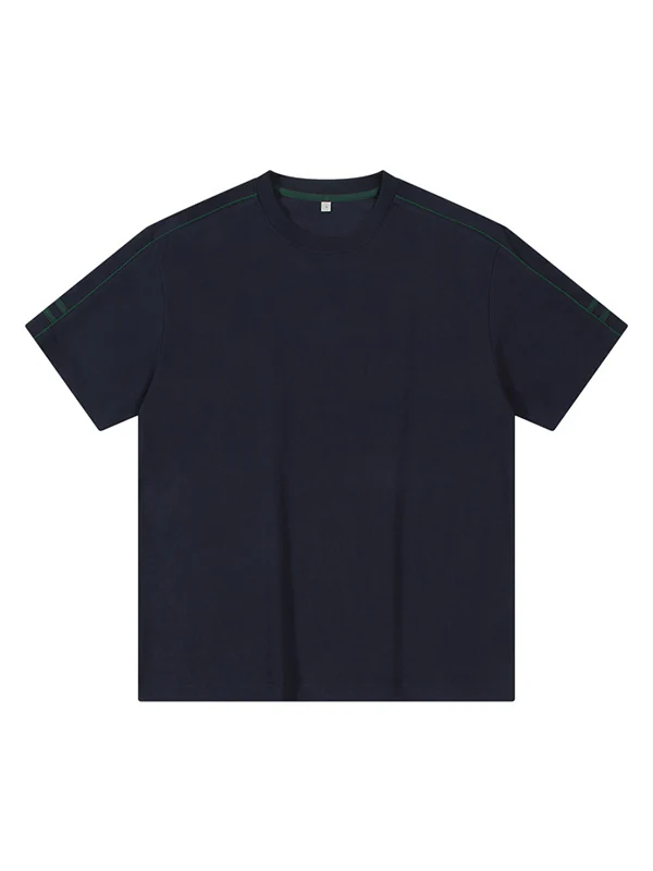 Men's Solid Color Oversized Short Sleeve Tee - Image 6