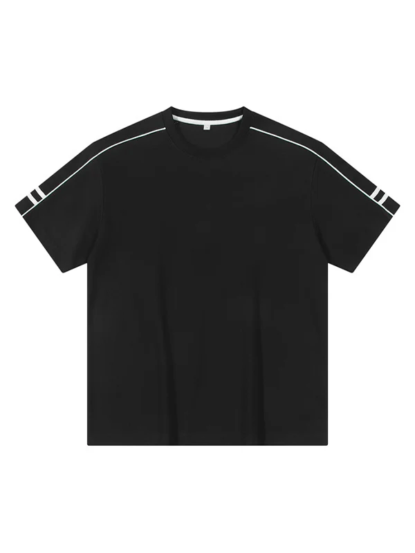 Men's Solid Color Oversized Short Sleeve Tee - Image 7