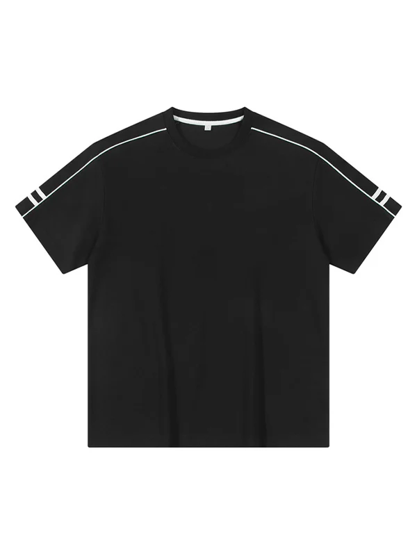 Men's Solid Color Oversized Short Sleeve Tee - Image 8