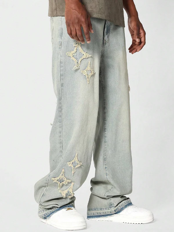 Men's Solid Colour Loose Jeans - Image 2