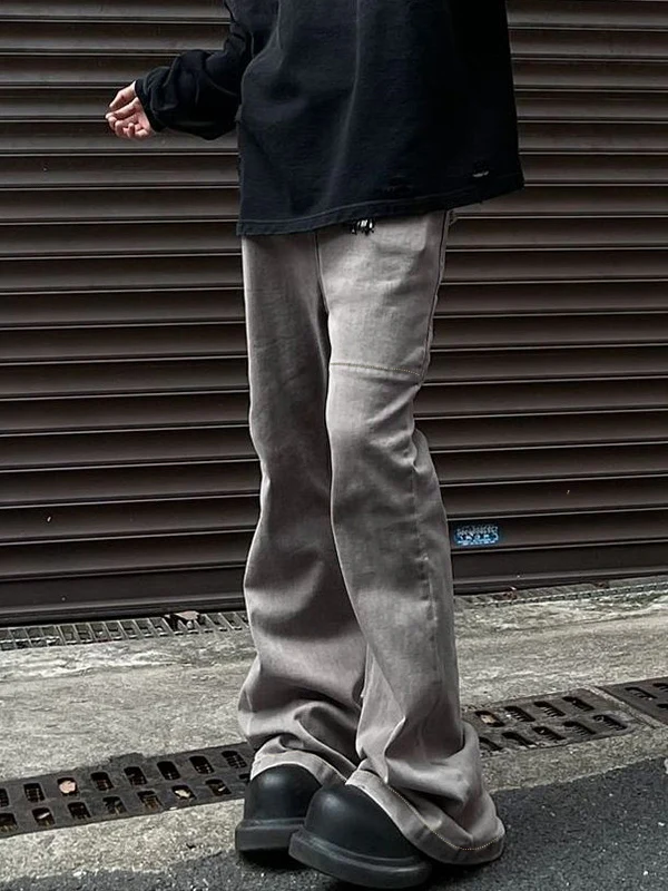 Men's Street Wash Flared Slim Jeans - Image 3