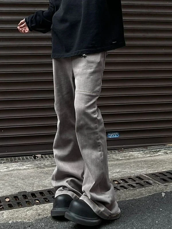 Men's Street Wash Flared Slim Jeans - Image 5