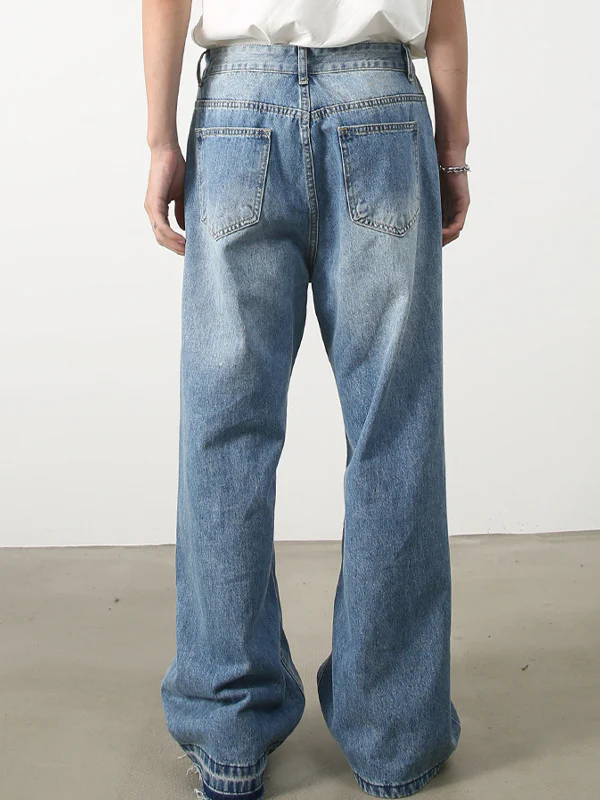 Men's Vintage Street Loose Jeans - Image 4