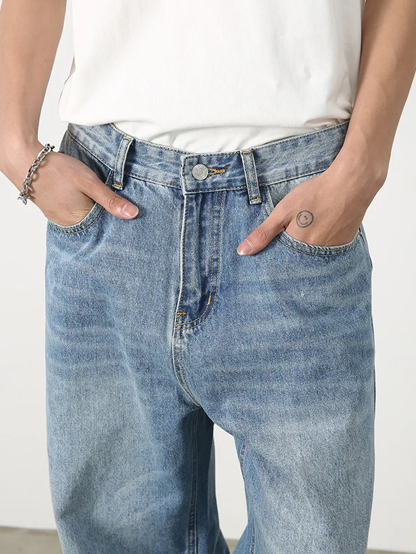 Men's Vintage Street Loose Jeans - Image 5