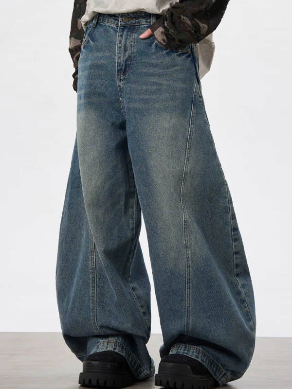 Men's Washed Cargo Jeans - Image 3