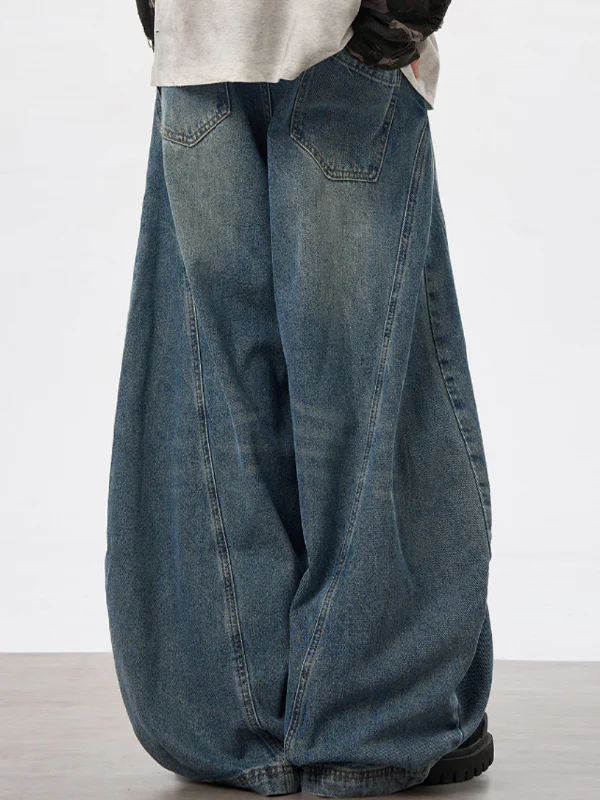 Men's Washed Cargo Jeans - Image 4