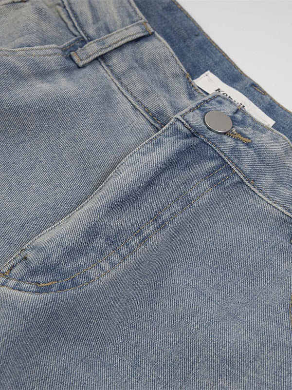 Men'S Washed Distressed Rhinestones Ripped Denim Shorts - Image 3
