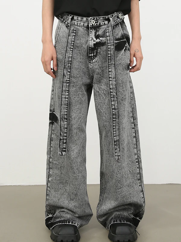 Men's Washed Loose Jeans - Image 2