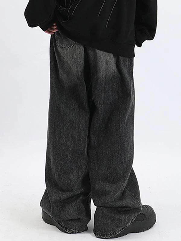 Men's Washed Ombre Loose Jeans - Image 2