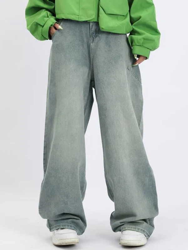 Men's Washed Print Baggy Loose Jeans - Image 5