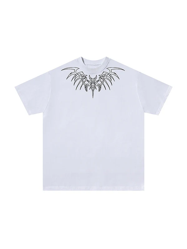 Men's Wing Print Oversized Short Sleeve Tee - Image 5
