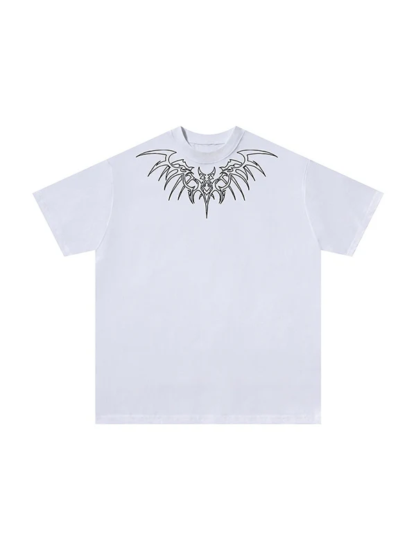 Men's Wing Print Oversized Short Sleeve Tee - Image 6