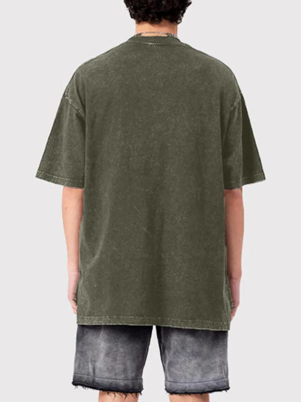 Men's Wings Print Oversized Short Sleeve Tee - Image 4