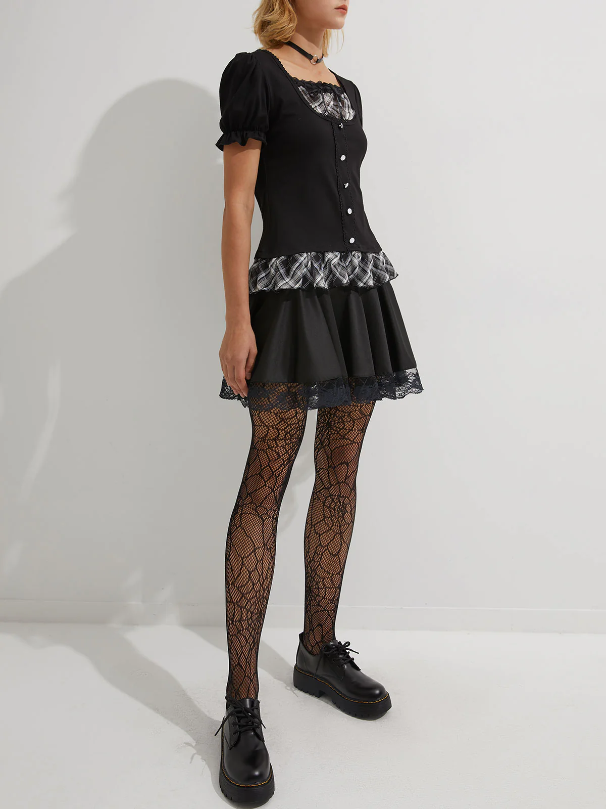 Mesh Spider Web Tights - Image 2