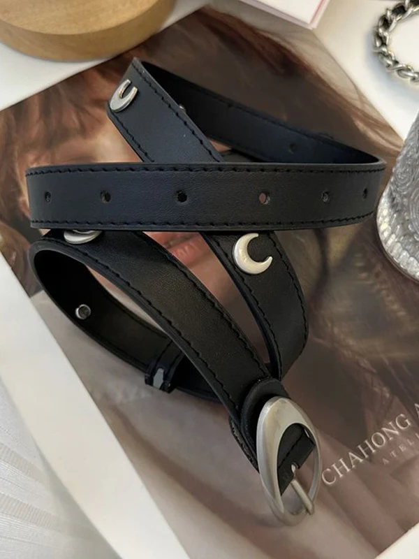 Metal Moon Decor Buckle Belt - Image 5