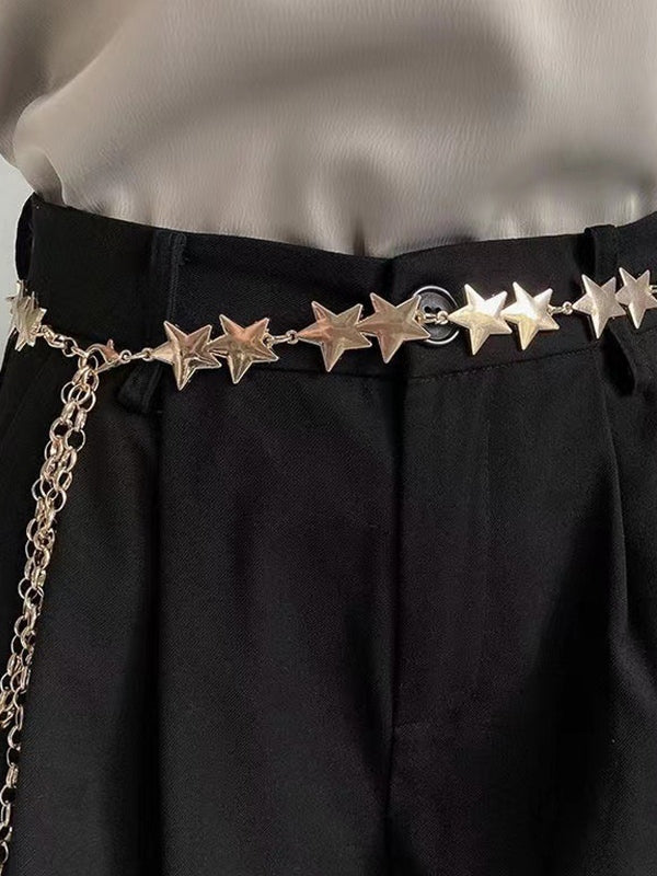 Metallic Star Charm Chain Belt - Image 7