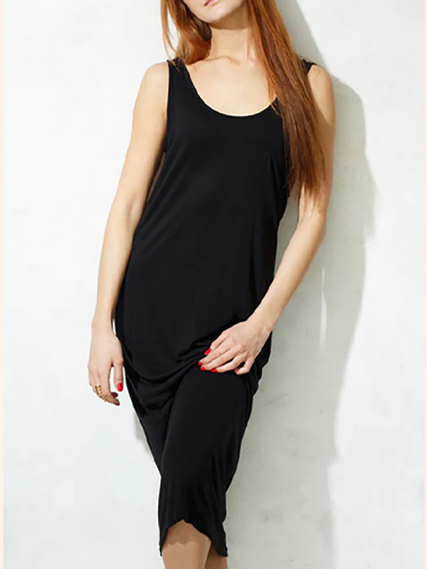 Modal Sleeveless Sleep Dress with Built-in Bra - Image 5