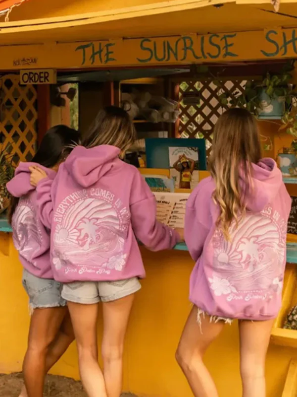 Ocean Wave Print Sweatshirts - Image 3